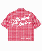 Red Picnic Oxford Boxy Shirt Back Design