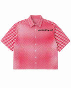 Red Picnic Oxford Boxy Shirt Front Design