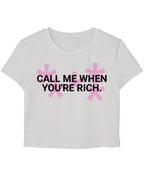 White Baby Tee Front Design