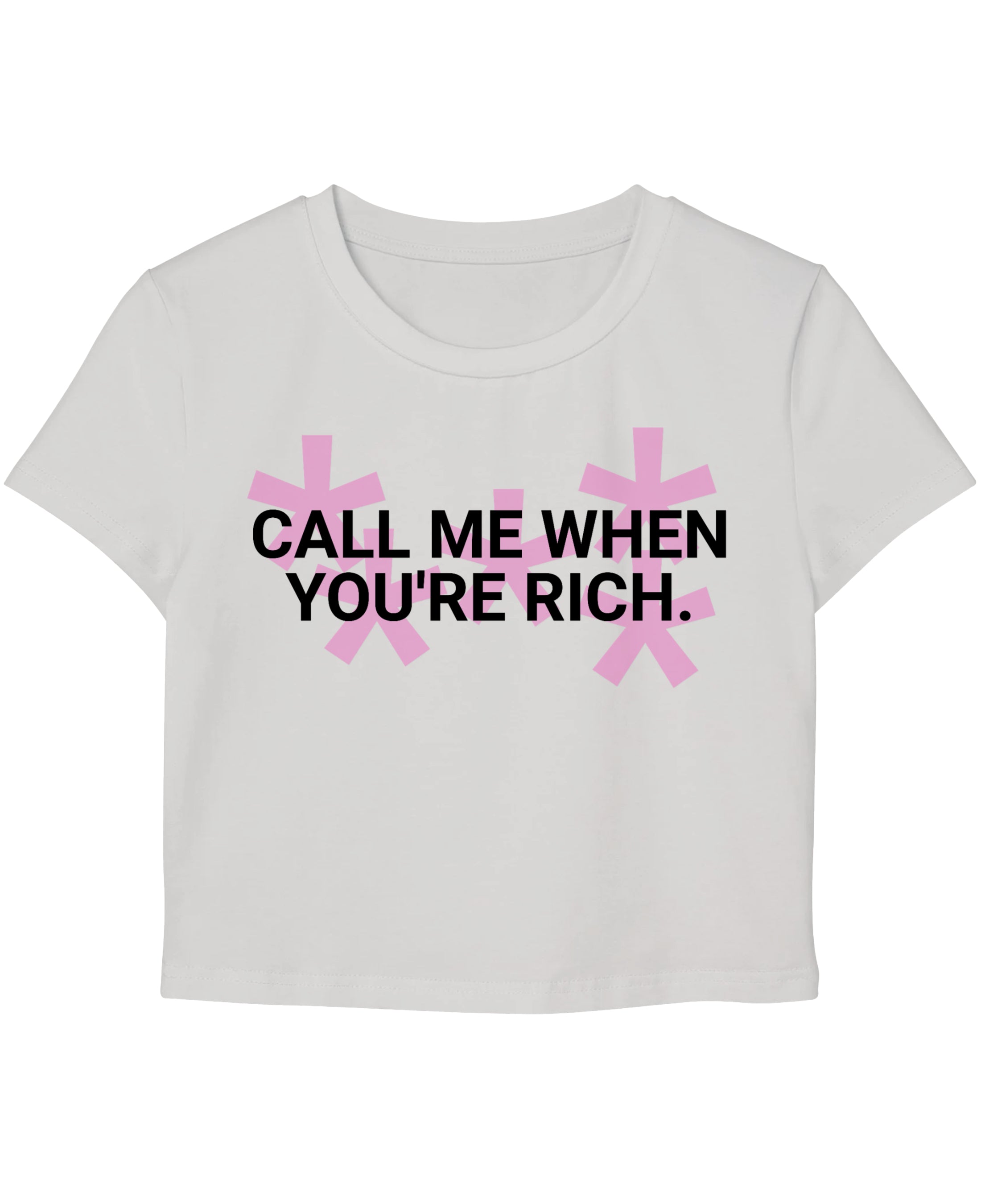 White Baby Tee Front Design