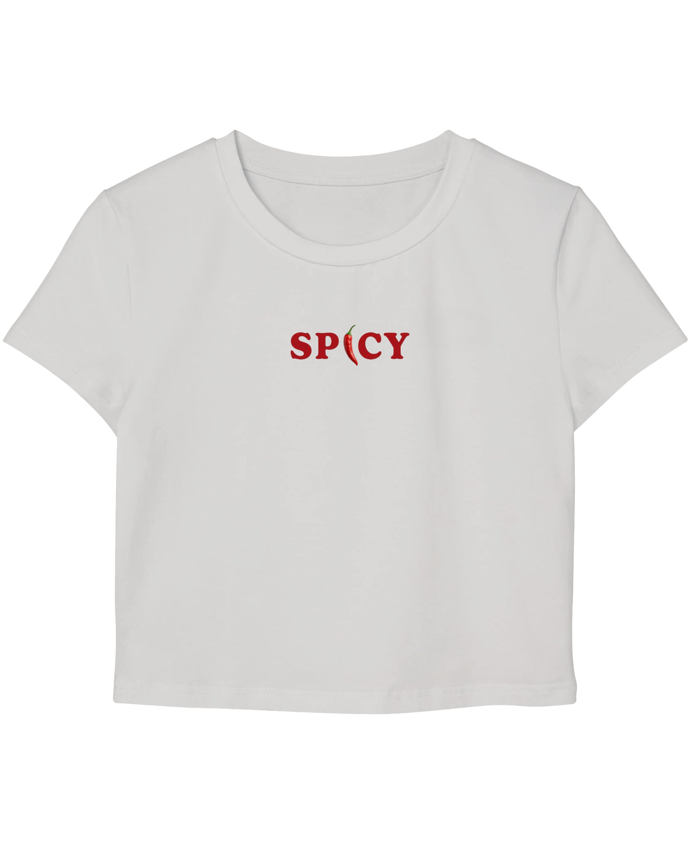 White Baby Tee Front Design