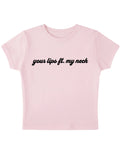 Baby Pink Baby Tee Front Design